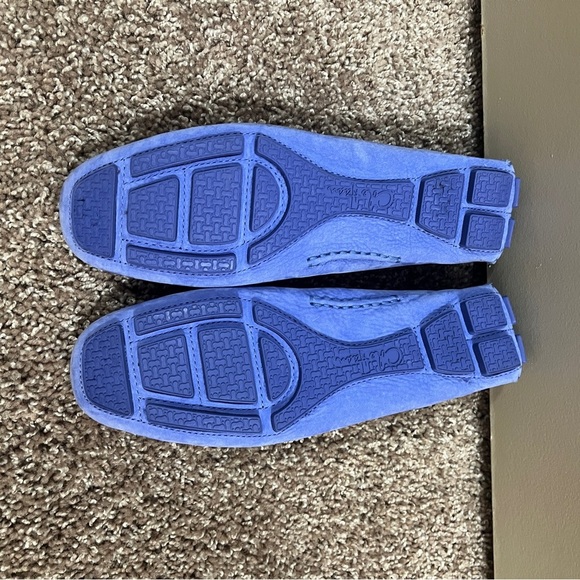 Cole Haan Womens Flats Trillby Driver Penny Loafer Embossed Periwinkle Blue 9AA - Picture 6 of 9